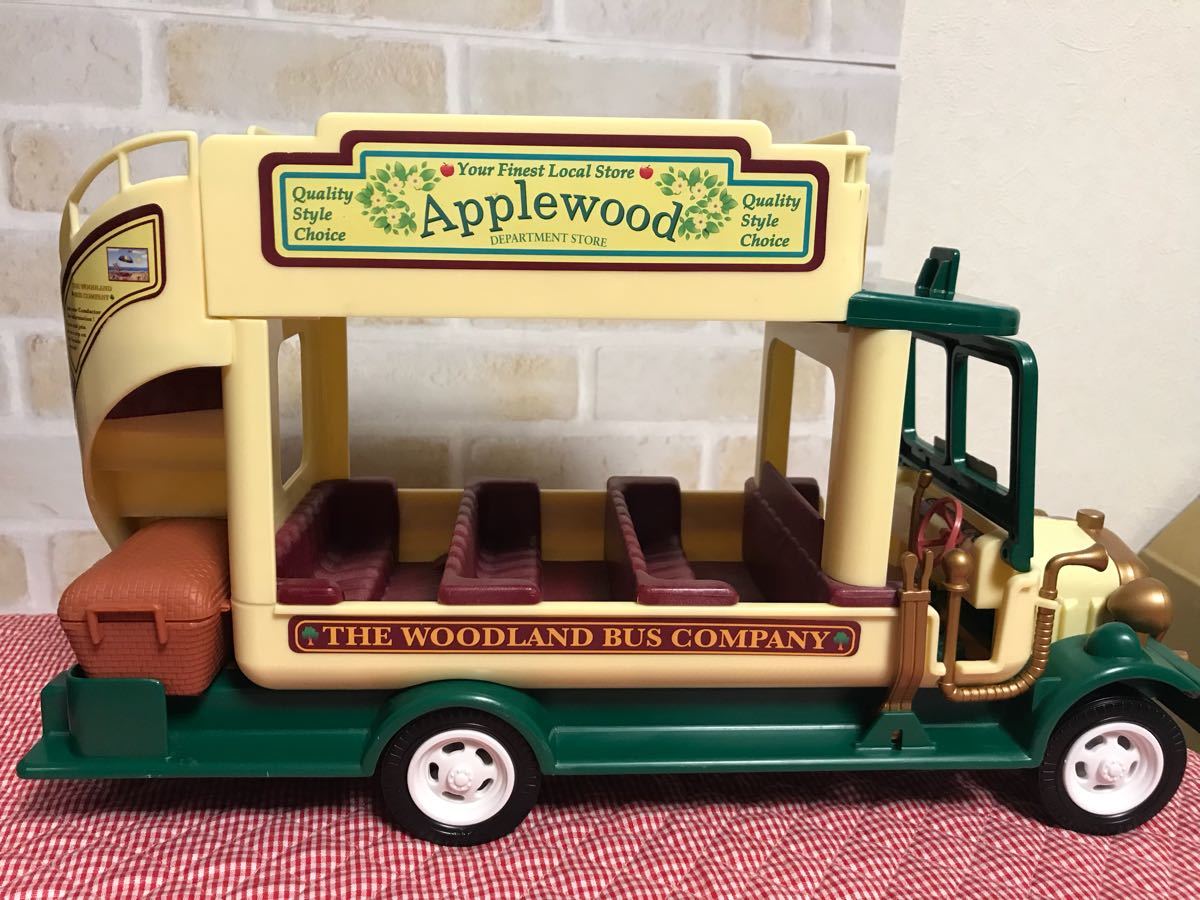 シルバニアファミリー 海外版 ウッドランドバス 新品バスガイド付き☆欠品なし☆