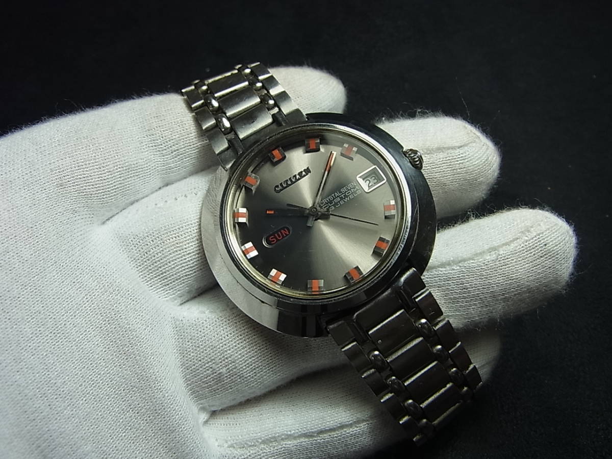 稼働 シチズン セブン 23石 PARA WATER デイデイト 自動巻き CITIZEN 