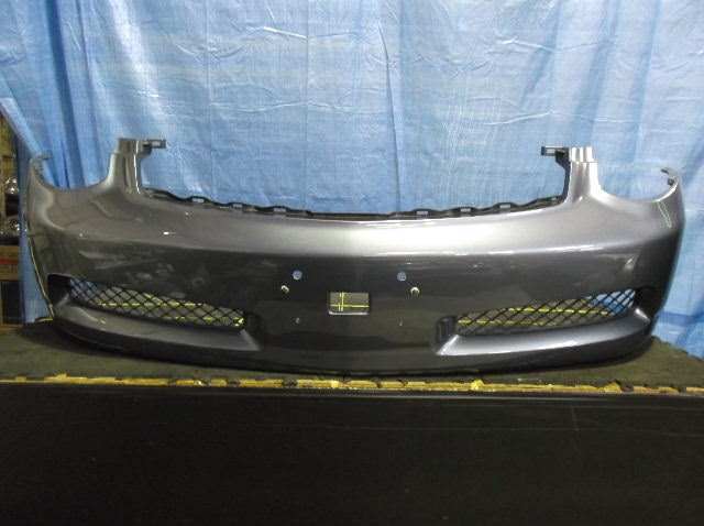 即決 凹無 純正 フロント バンパー B30 ブルーメタリック CBA-CPV35 スカイライン 350GT (裏番 62022 AM840) V35 中古 4127
