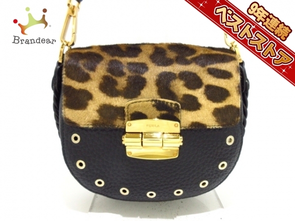 フルラ FURLA バッグ ショルダーバッグ ハラコ×レザー ライトブラウン 