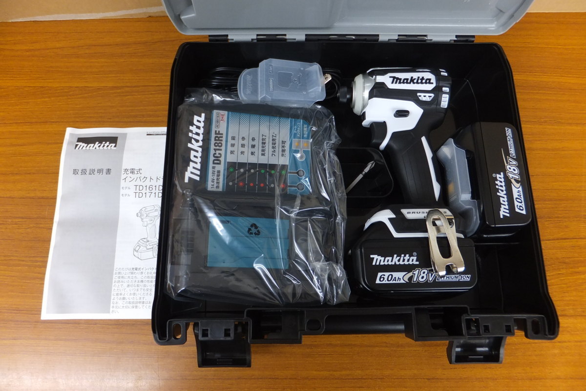 マキタ 18V 充電式インパクトドライバ TD171DRGXW(6.0Ah) 白 未使用 S8-50 ドリル、ドライバー、レンチ 住まい、インテリア