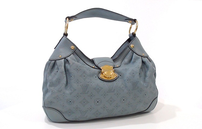 1円美品☆ヴィトン☆ マヒナ ソーラーPM ブルーシアン M93444【LOUIS  