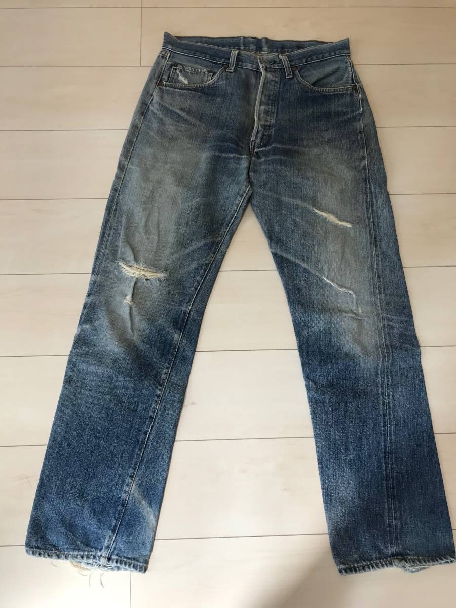 リーバイス★オリジナル ビンテージ 501 66前期 ジーンズ W33L33 ボタン裏6 70s 80s デニムパンツ シングル クラッシュ BORO 66前期 0 リーバイス | 旅する古着屋 □リーバイス□色落抜群！