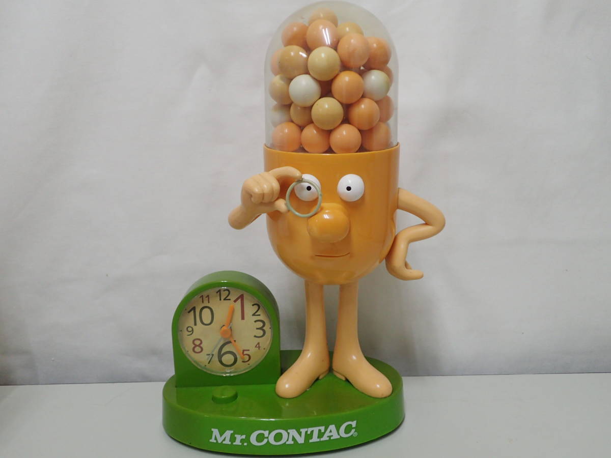 ◇◇ミスターコンタック Mr.CONTAC 置物・時計 レトロ 2点セット 