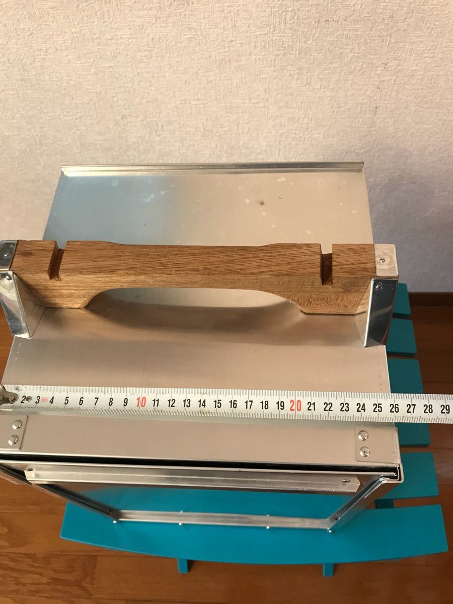 G2171昭和レトロ出前用 アルミ製 おかもち (木製棚⁄持ち