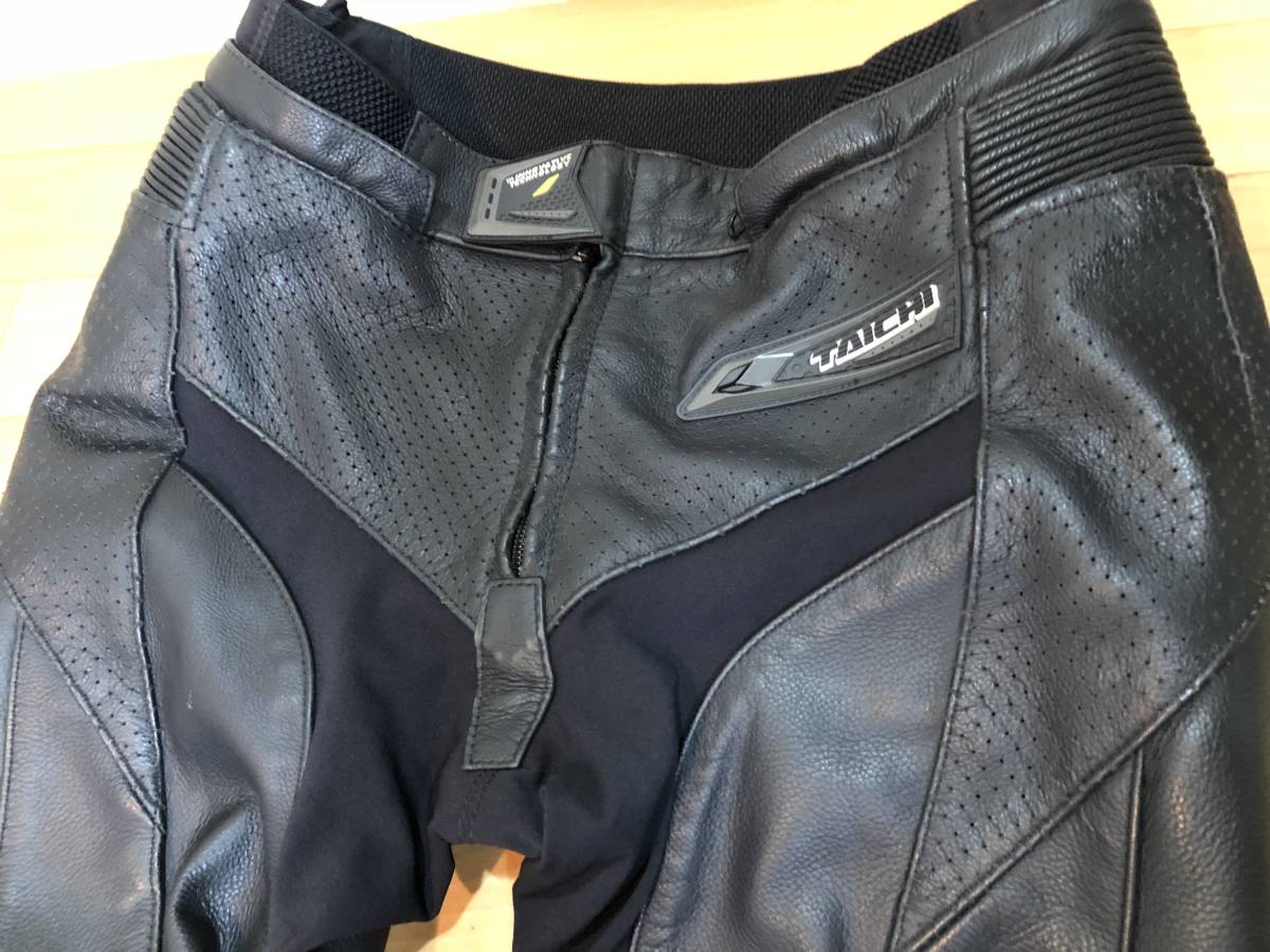 RS TAICHI ベンデッド 牛革ブーツアウトパンチングレザーパンツ LW 