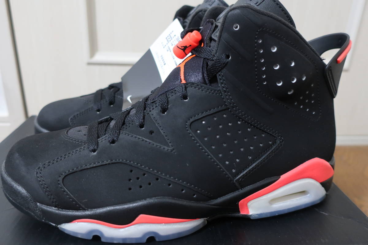 NIKE AIR JORDAN 6 RETRO BLACK INFRARED 26.5cm US8.5 エアジョーダン 6 レトロ インフラレッド 黒赤　未使用品　国内正規品!