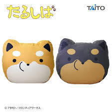送料無料 たるしば やわらかもっち～り フェイスクッション 全2種 セット たるしば 黒しば ぬいぐるみ もちもち BIG ジャンボ 特大 犬
