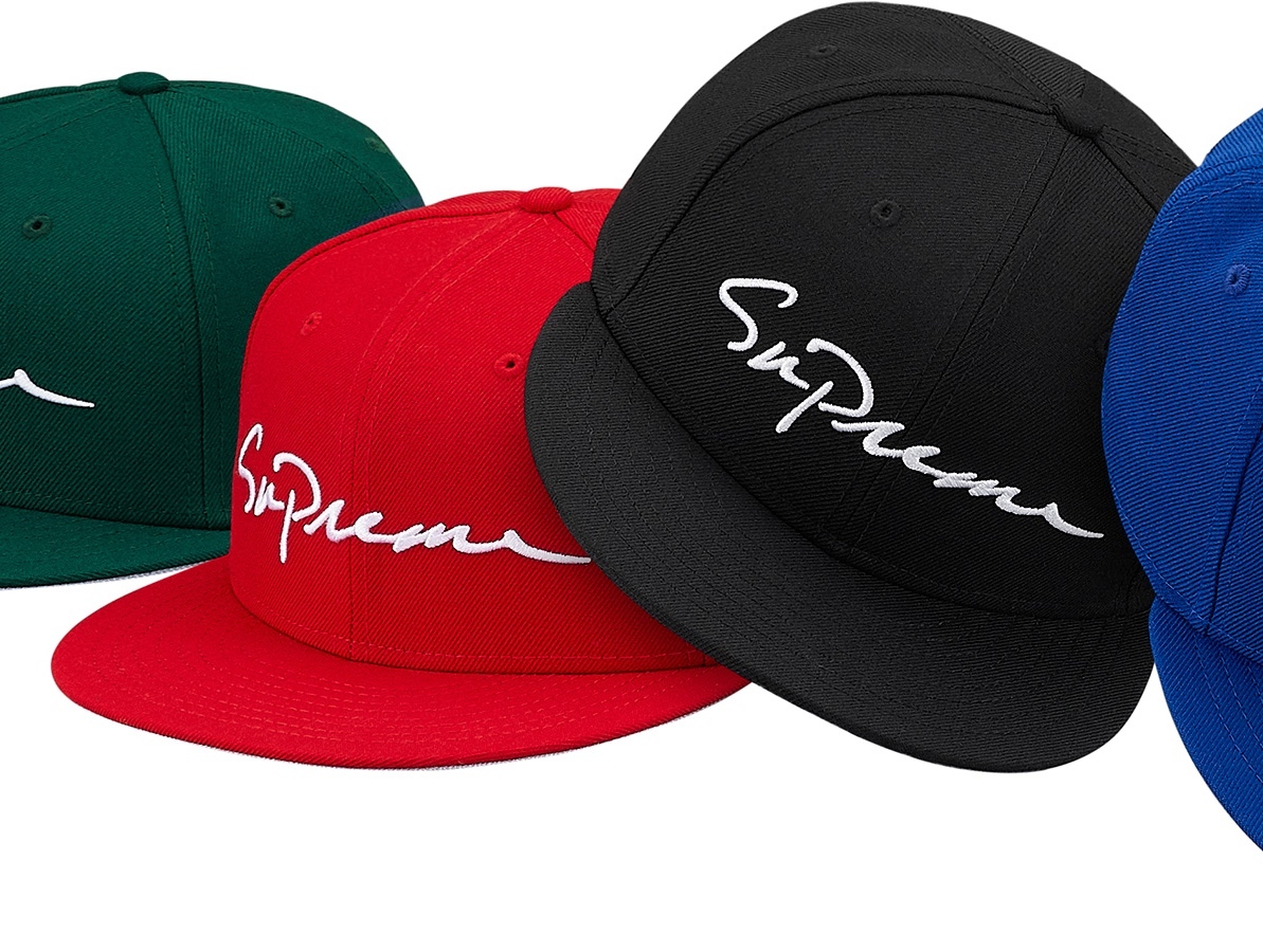 新品 18AW Supreme Classic Script New Era Cap Red 7 1/2 59.6 