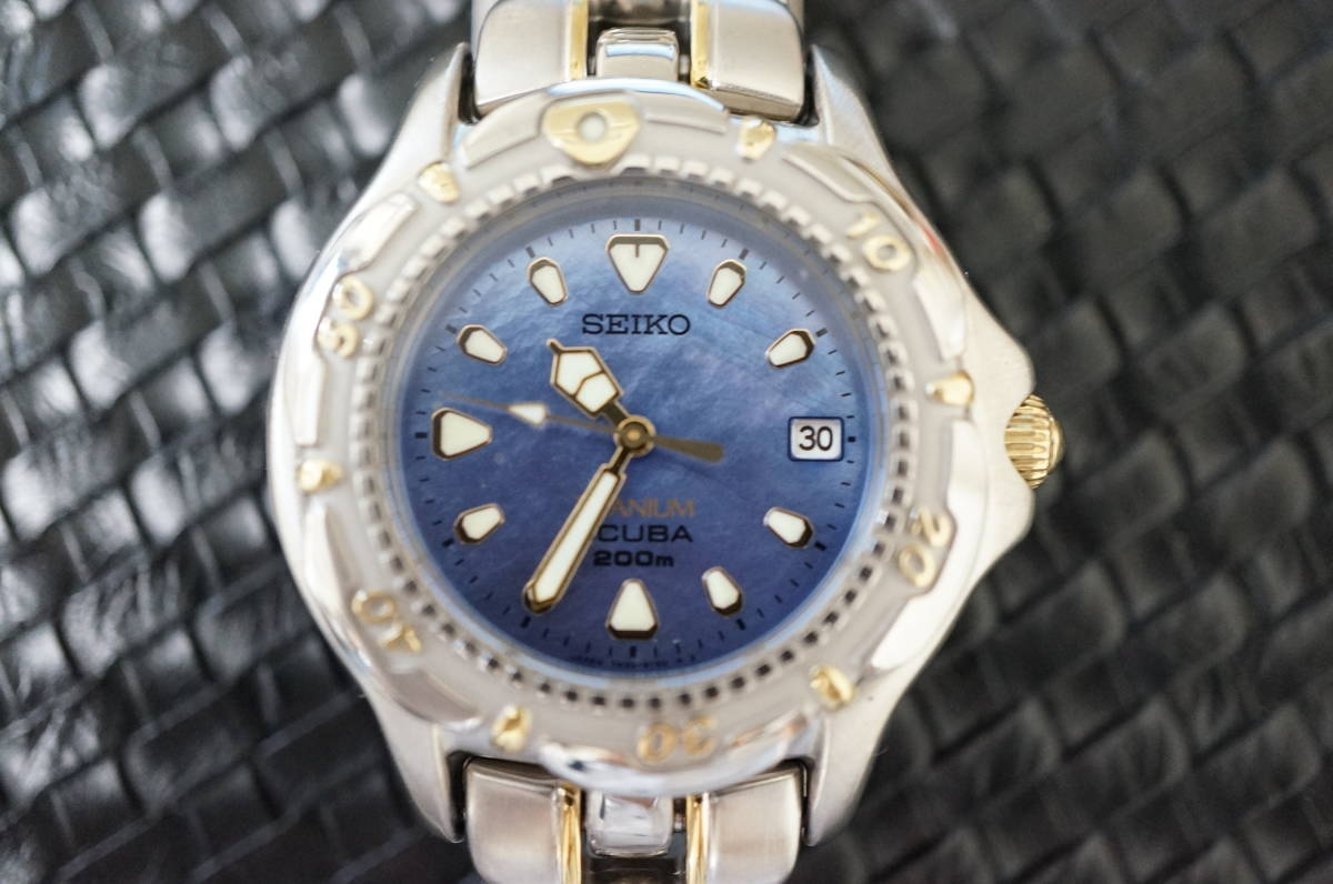 SEIKO SCUBA 200m TITANIUM 7N85-0120 5H25-6020 セイコー スキューバ 