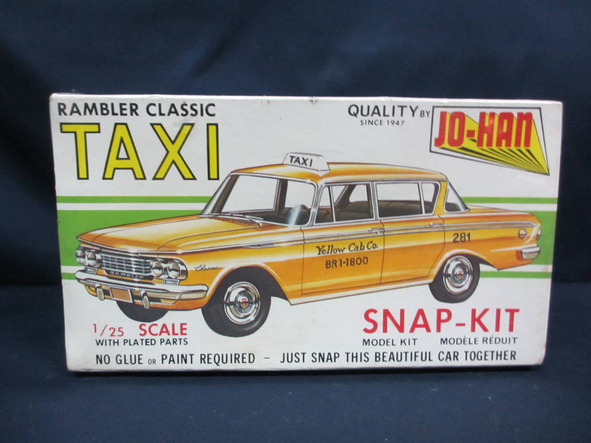 プラモデル◇JO-HAN RAMBLER CLASSIC TAXI SNAP-KIT 1/25スケール◇未開封 保管品　ジョーハン クラシックタクシー