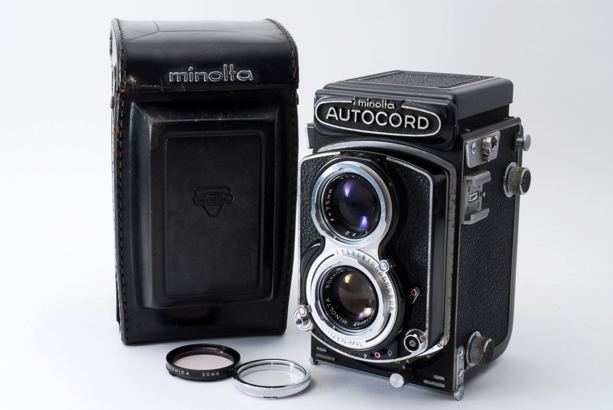 ☆二眼レフカメラ☆ ミノルタ minolta AUTOCORD minolta rokkor 75mm