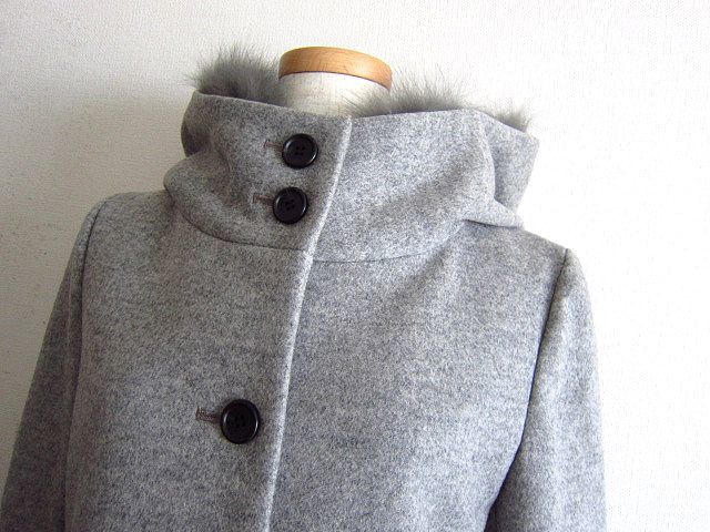ICB アイシービー☆Bellandi フード 付き ファー コート/サイズ9号 