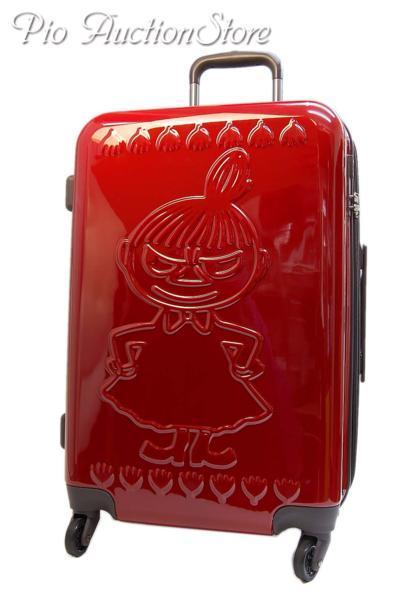 U495/新品 ムーミン 幅拡張式 スーツケース キャリー リトルミイ 赤