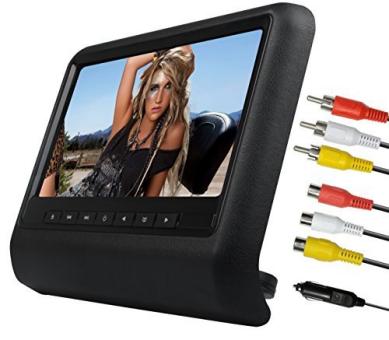 DVD内蔵 簡単取付 10.1インチ ヘッドレスト モニター ゲームコントローラー付き