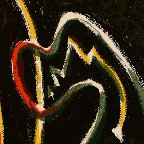 ANDRE MASSONマッソン 大判リトグラフ『抽象画』1960年制作、共箱付