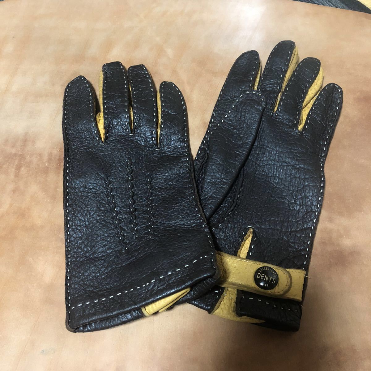 美品 デンツ ペッカリーアンライニング ヘリテージコレクション 7.5 