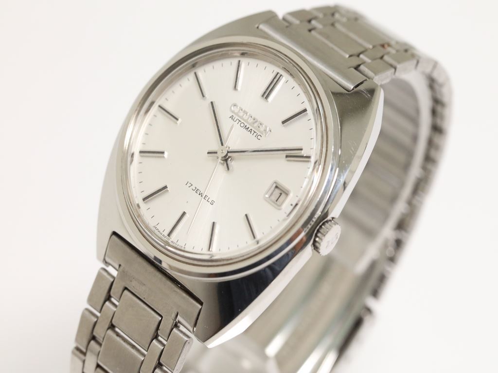 可動品【CITIZEN/シチズン】4-820096TA 自動巻き 17石 デイト シルバー 