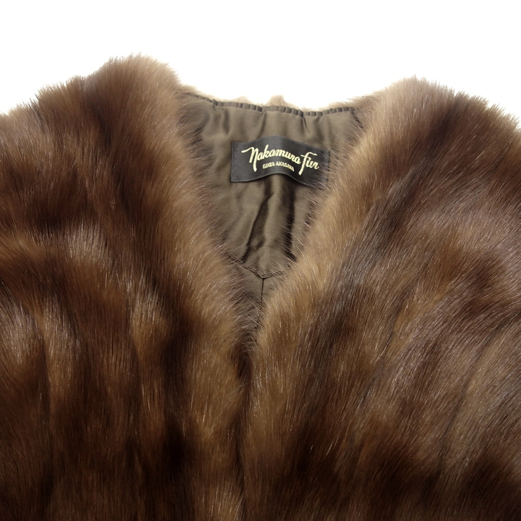 極美品◇nakamurafur ナカムラファー ロシアンセーブル 大判ショール 