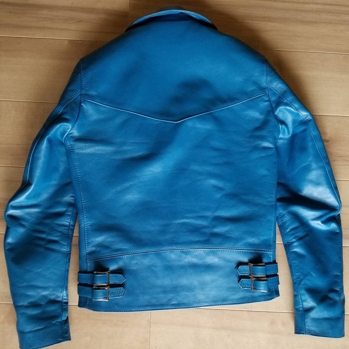 名作 アディクトクローズ addict clothes ライダース 38 ダークブルー 