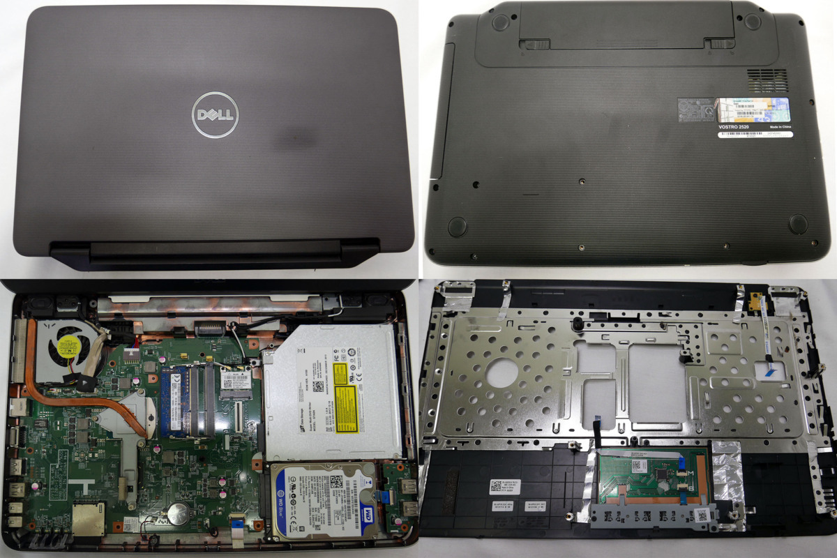 ★【現状渡し/データ消去済み】ノートパソコン DELL デル Celeron-1005M/2G/320G/OS無/AC付 VOSTRO 2520 ⑫【PC関連/パソコン】