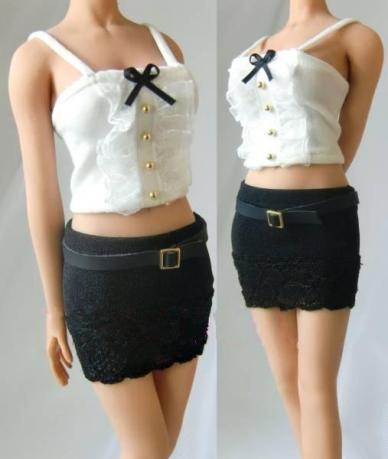 1&frasl;6 フィギュア 用 女性 インチ アクセサリー&frasl;ホワイト 1/6 Shiyuu フィギュア 用 アクセサリー セクシー ガールズ 手作りセット 清純 z09991