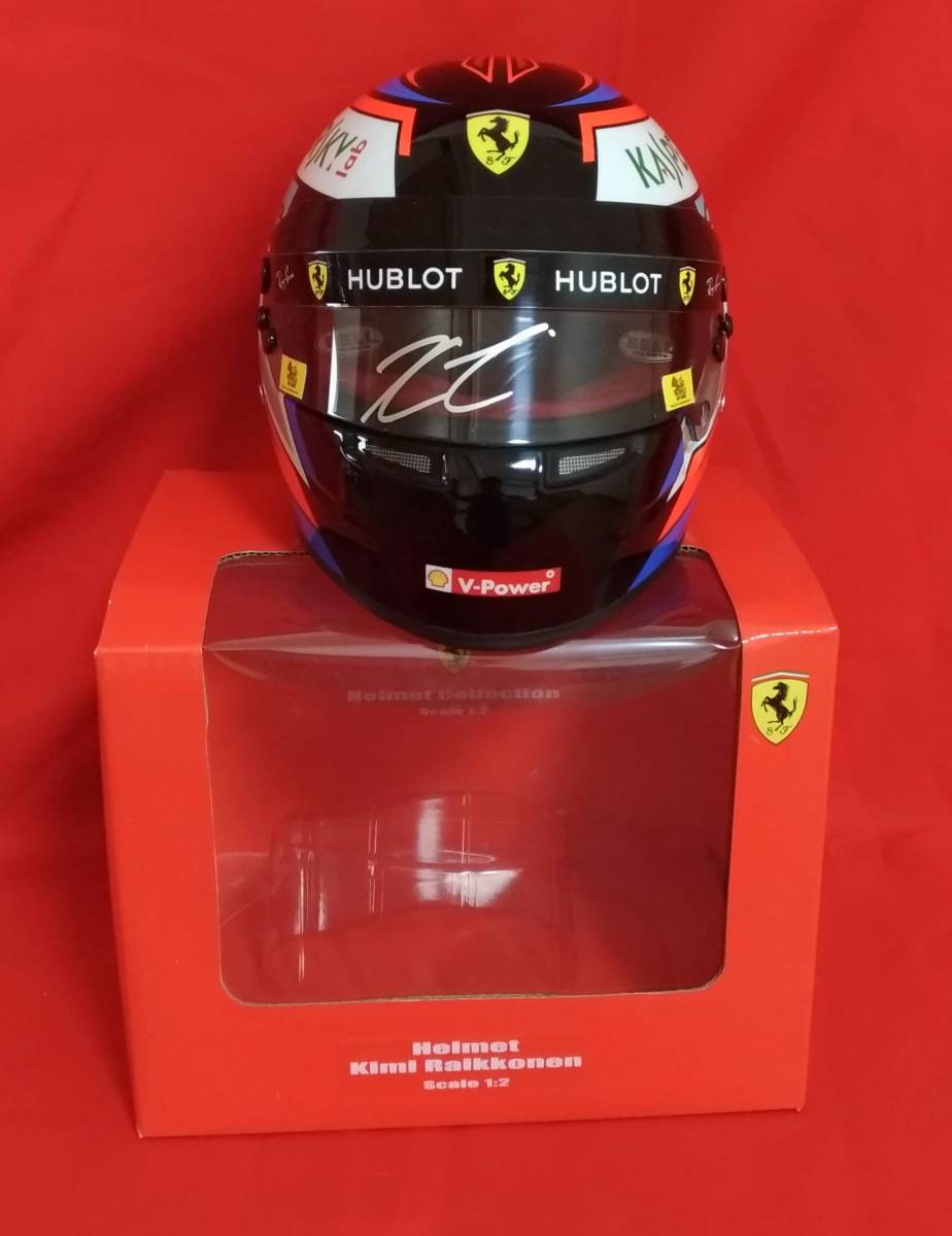 F1 キミ・ライコネン サイン入り 1/2 ヘルメット 2018年本戦仕様 ②