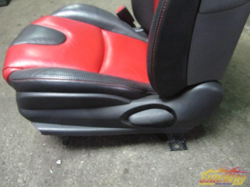 L_RX-8(SE3P)純正レザーシート助手席側 赤黒【T61S】