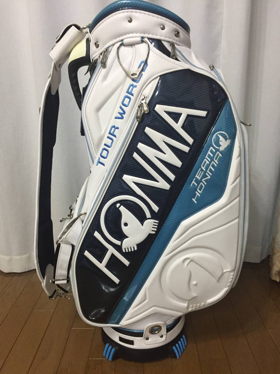 レア！！HONMA ホンマ ツアーワールド CB-1501（ホワイト／サックス） キャディバッグ 9型