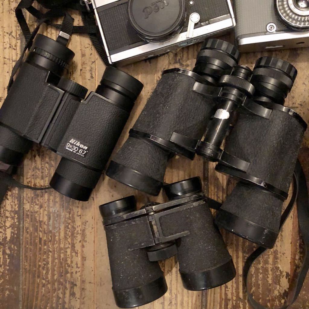 カメラ NIKON minolta PENTAX OLYMPAS-PEN 双眼鏡 11セット まとめて ジャンク Olympus Pen Lens OLYMPUS 中古(オリンパス) PEN-F。｜記憶カメラ