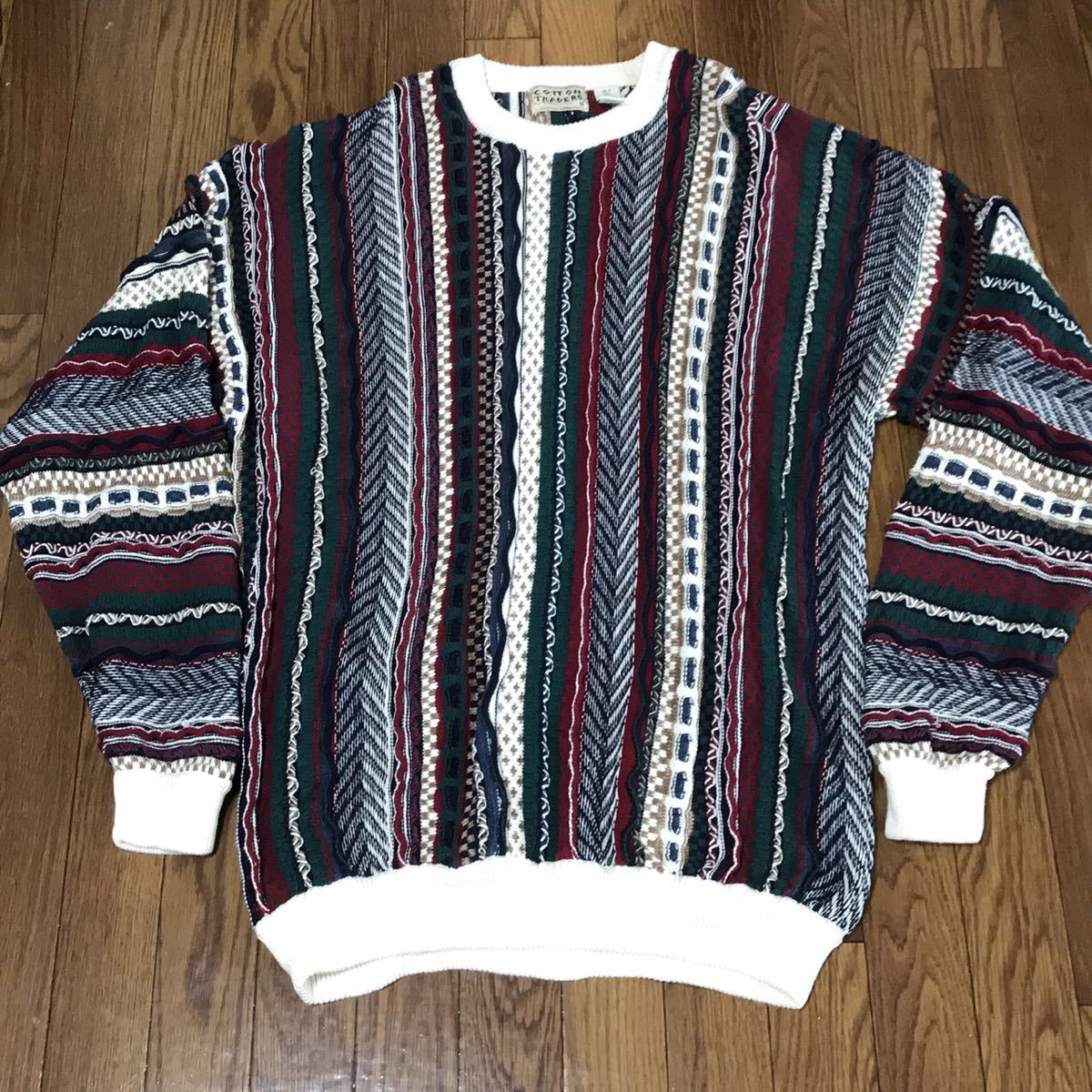 NORWAY製L.L.Bean エルエルビーン バードアイセーター(メンズL)C1726 
