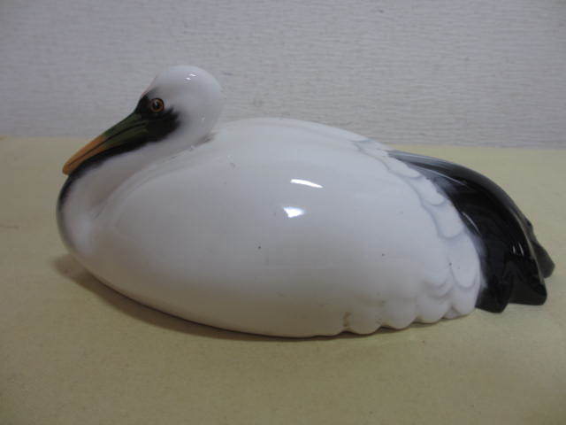 オールドノリタケ 鶴 フィギュリン Noritake オールドノリタケ