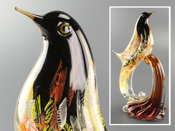 イタリアMurano Glass ムラーノガラス 【流】イタリアMURANO製 ガラス