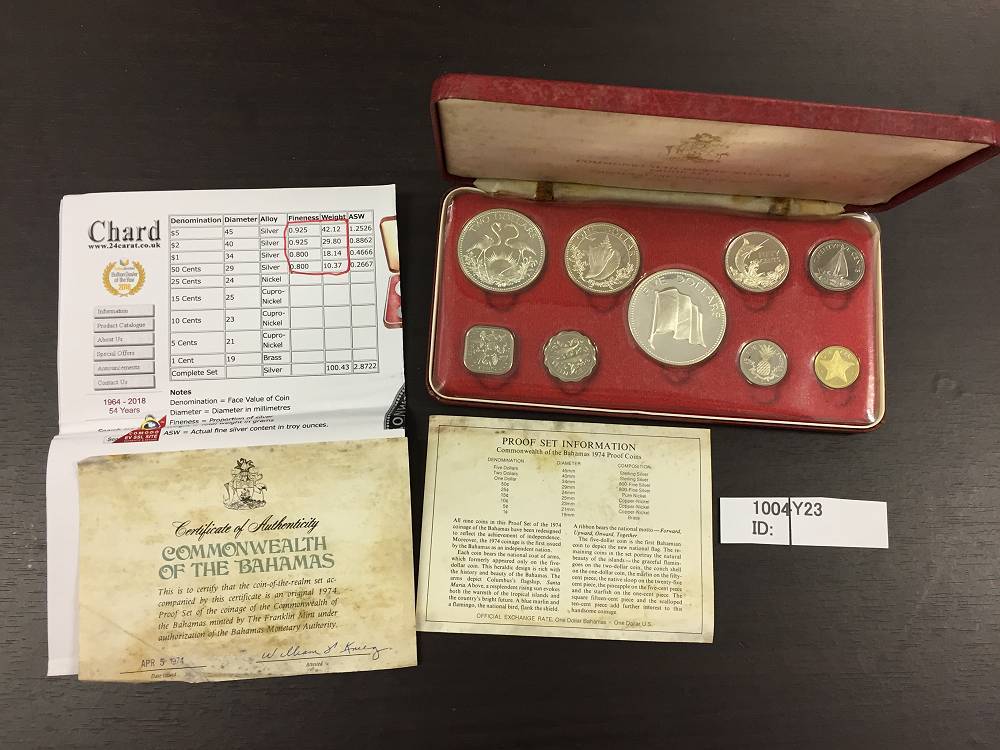 バハマ - バハマ諸島 1974年 5ドル銀貨 1974年｜Yahoo!フリマ（旧
