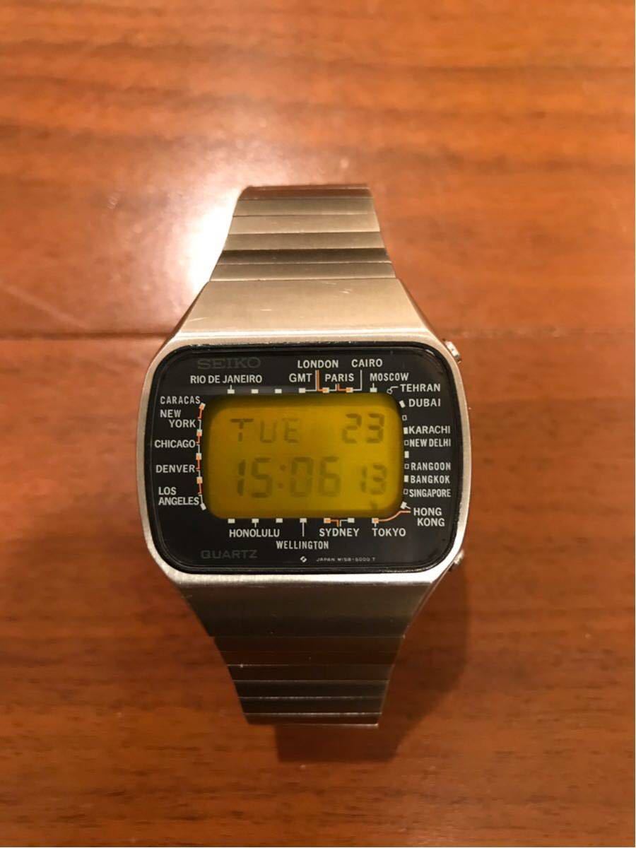 1円スタート SEIKO セイコー WORLD TIME ワールドタイム デジタル