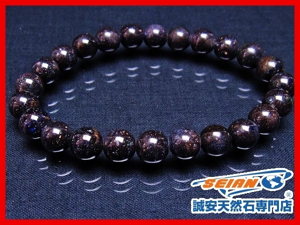 大人気，100%新品 1円スタート 誠安 他にはない遊色 ブラックオパール ブレスレット8mm L378-1063(原石)｜売買されたオークション情報、yahooの商品情報をアーカイブ公開 - オークファン 原石