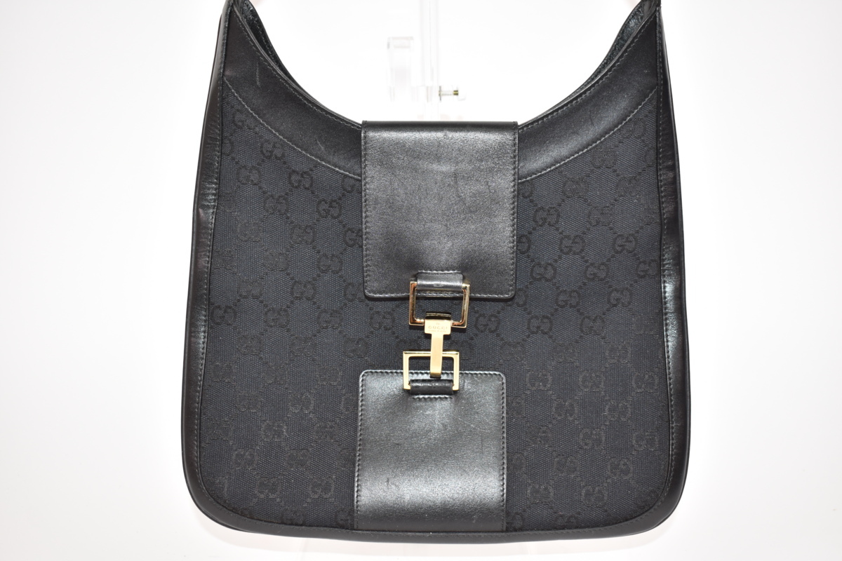 GUCCI グッチ ショルダーハンドバッグ ホーボー レディース ブラック 　717-MM