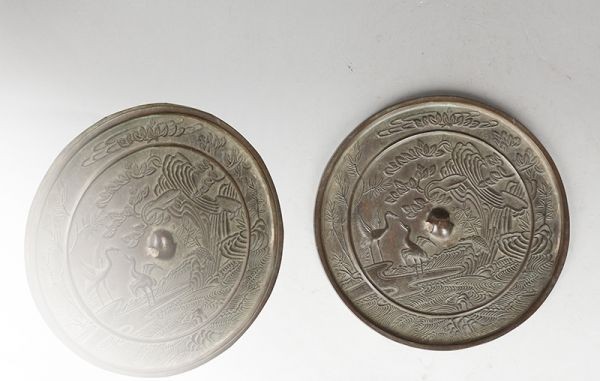 銅鏡 中国美術 時代物 の落札相場・落札価格 古鏡 (銅製) 時代」鏡