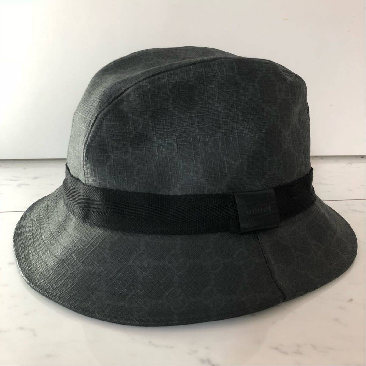 美品 グッチ GUCCI GG柄 ハット PVC 黒 | BRITISHFIREWORKS.CO.UK