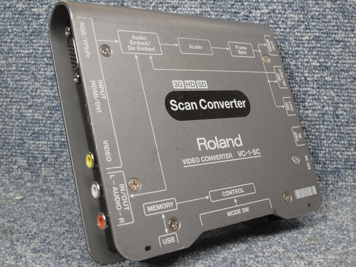 □Roland VC-1-SC ローランド スケーラー搭載 HDMI/YPbPr/VGA/SDI/コンポジット入力 HDMI/SDI出力 コンバーター 難あり中古 #2□