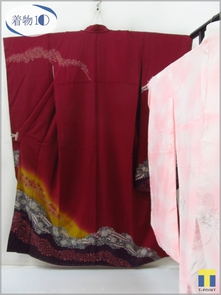 100%新品，新作登場 着物10 1円 逸品 絹 振袖 膨れ 辻が花調 暈し グラデーション 襦袢セット 袷 身丈172cm 裄68cm 同梱可(振袖)｜売買されたオークション情報、yahooの商品情報をアーカイブ公開 - オークファン 振袖