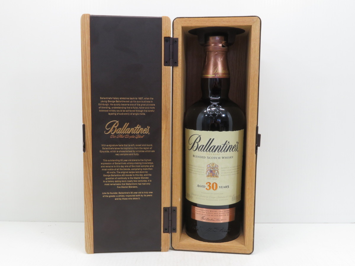 古酒♪Ballantine's / バランタイン 30年 スコッチ ウイスキー 木箱付