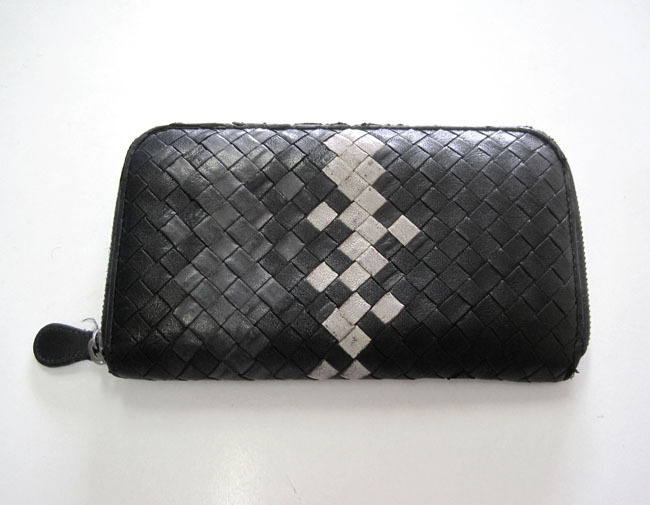 BOTTEGA VENETA/ボッテガヴェネタ/BO3852259J 編み込みレザー ラウンド 