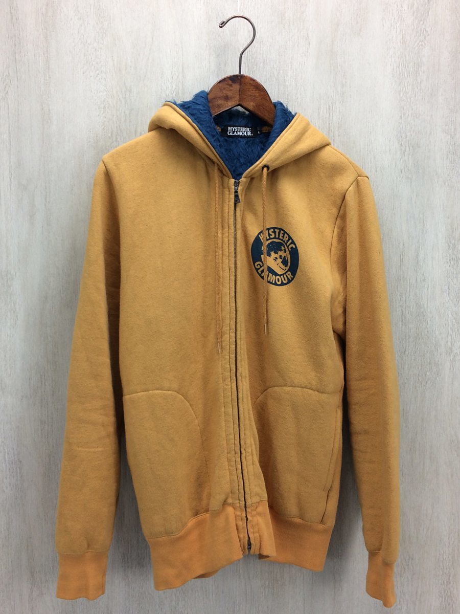 HYSTERIC GLAMOUR◇ジップパーカー/L/コットン/YLW HYSTERIC 