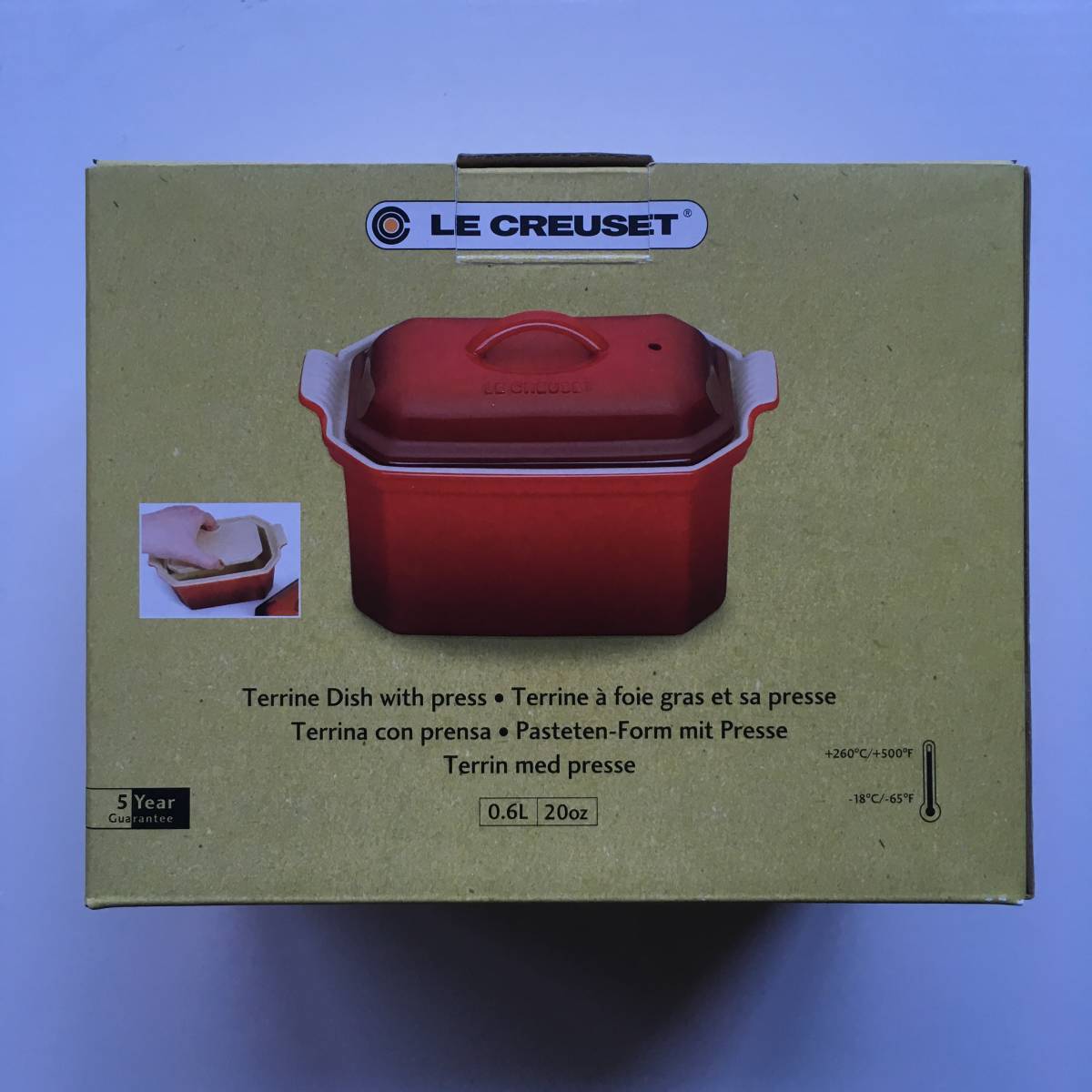 新品  ルクルーゼ ヘリテッジテリーヌ いプレスプレート付き  デューン キッチン/食器 新品 ルクルーゼ ヘリテッジテリーヌ いプレスプレート