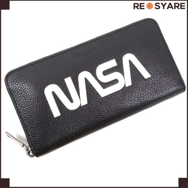 新品*未使用*コーチ*NASA*F29312*ラウンドファスナー*長財布*レザー*アコーディオン*ウォレット*ブラック*35056