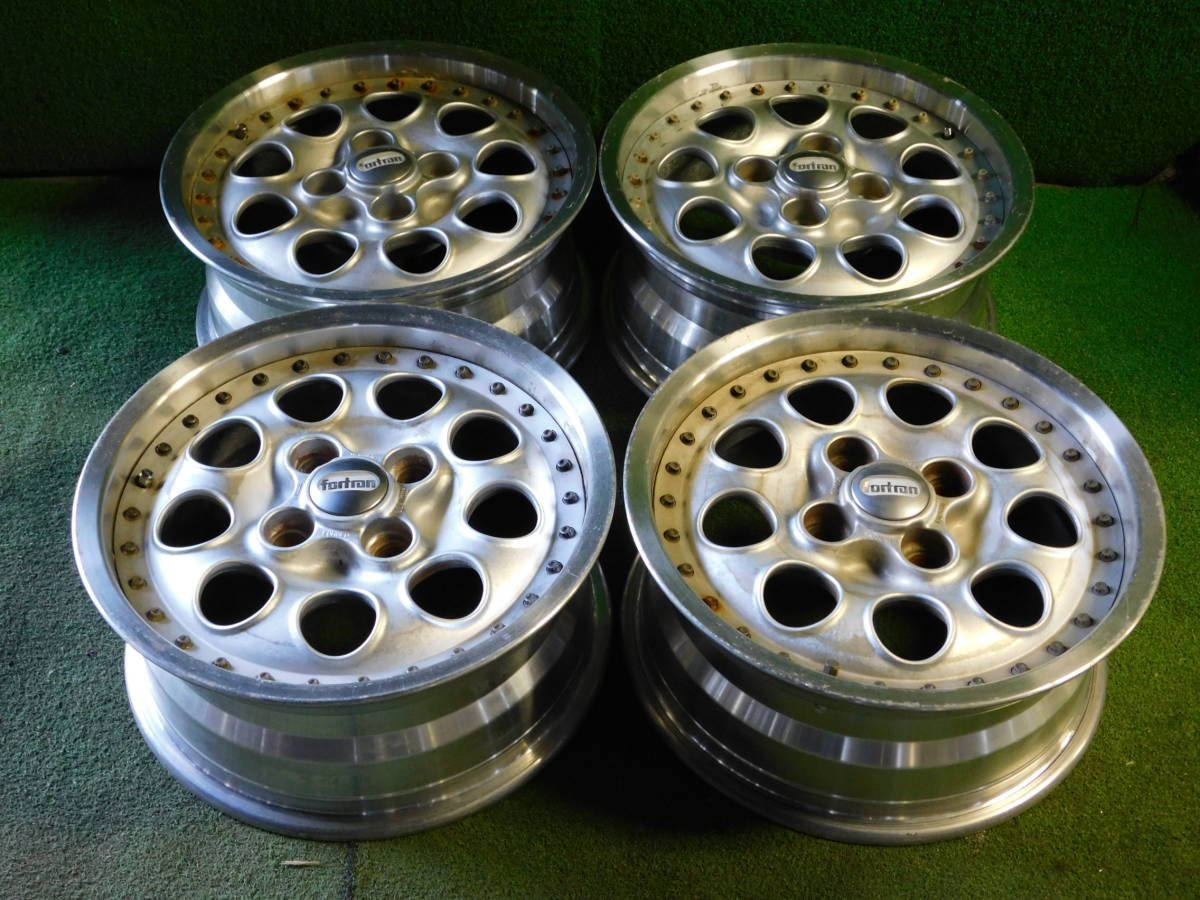 ★★fortron F2 FORGED ★15インチ　15×6，5J OFFSET+41とOFFSET+25 PCD114.3-4H ハブ径73(リング内径66) 　 ★MADE IN JAPAN★錆びあり