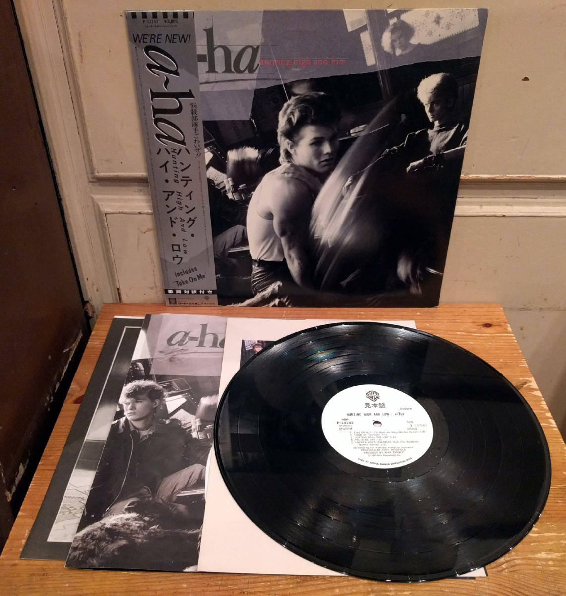 ◇レア！帯・プロモシート付きLP◇a-ha「ハンティング・ハイ・アンド