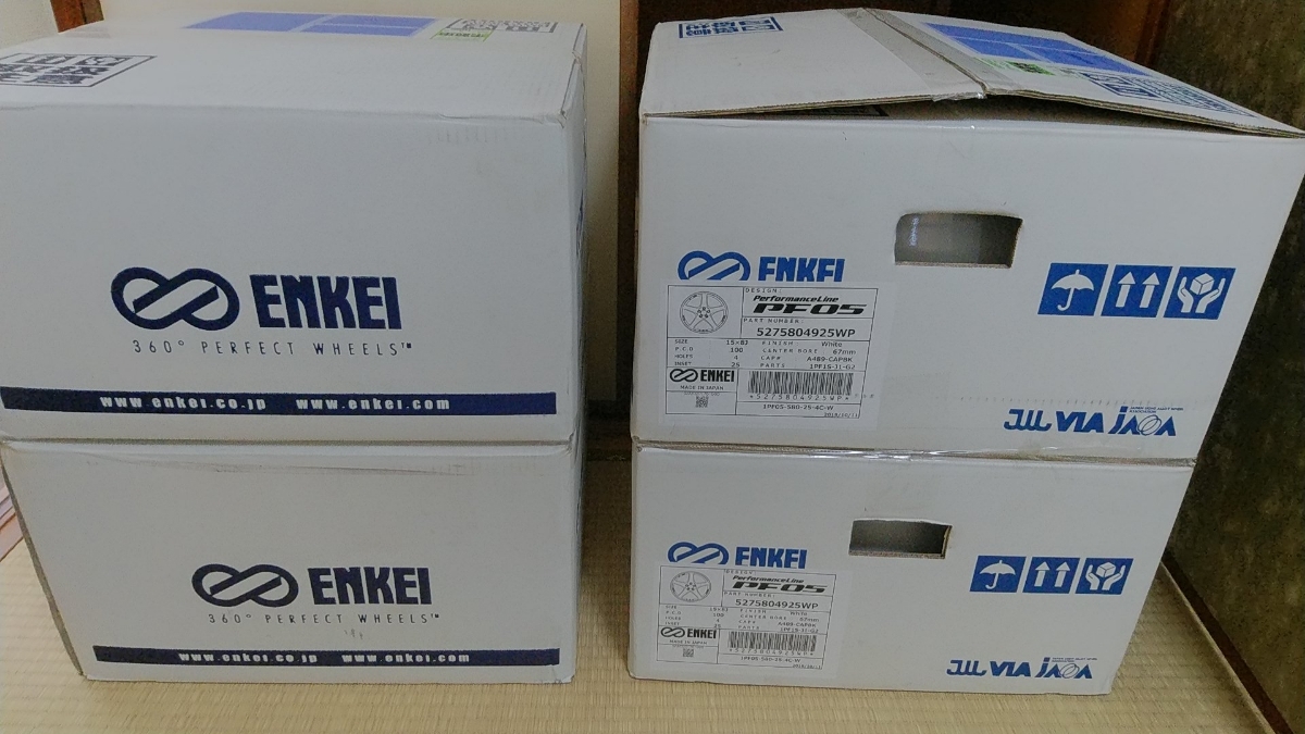  ENKEI エンケイ PF05 15インチ8J+25 4H100 4本セット(社外品)｜売買されたオークション情報、yahooの商品情報をアーカイブ公開 - オークファン 4穴