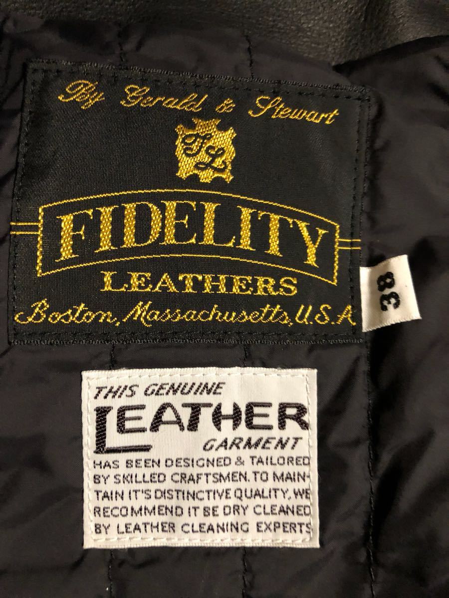 FIDELITY レザーライダースポリスマンジャケット革ジャンレザー
